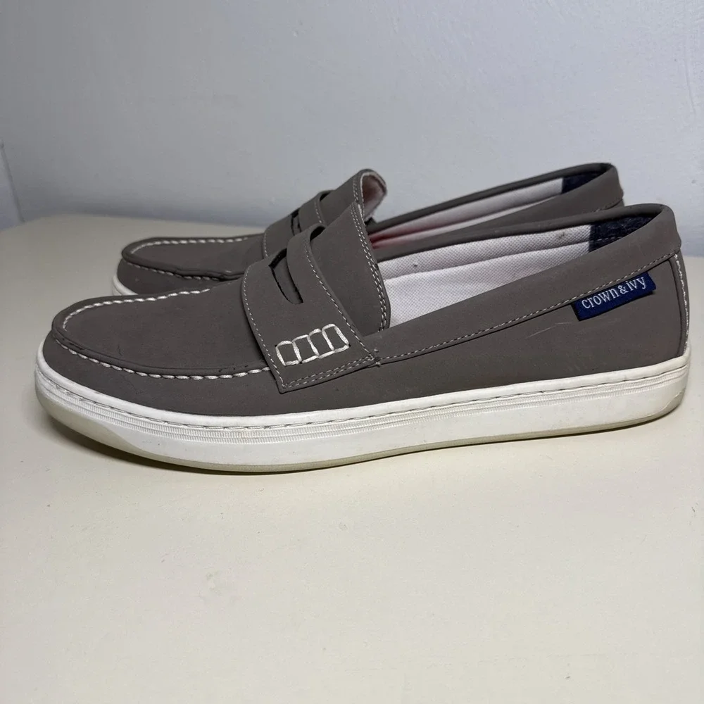 Clarks Collection  Crown & Ivy Mens Shoes Loafers Gray Comfort Sz 11.5 M